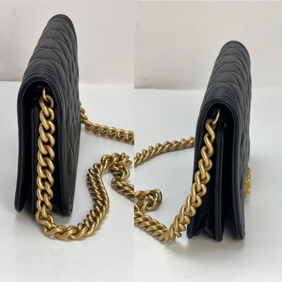 Chanel Caviar Quilted Mini Boy Clutch Wallet on a Chain Black - Picture 14 of 14